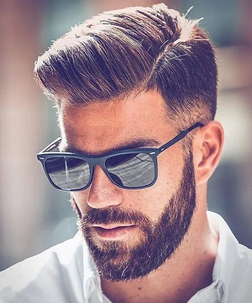 Side Part with Beard