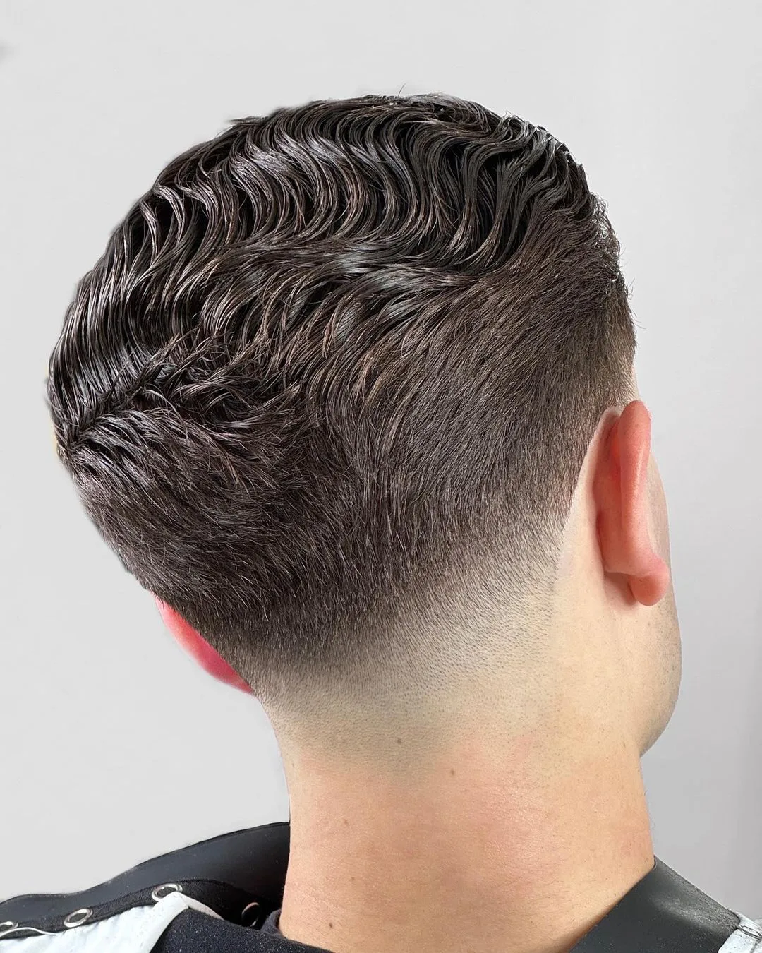 Wavy Slicked Back Taper Wavy Slicked Back Taper