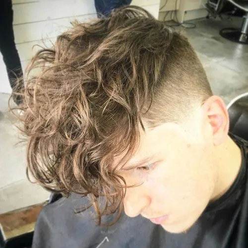 Shaggy Fringe with Low Taper Fade