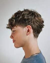 Layered Fringe with Low Taper Fade
