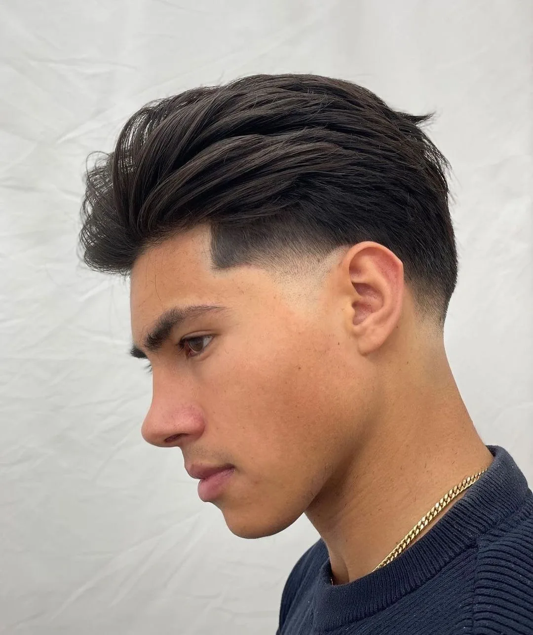 Mid Taper Fade Slick Back