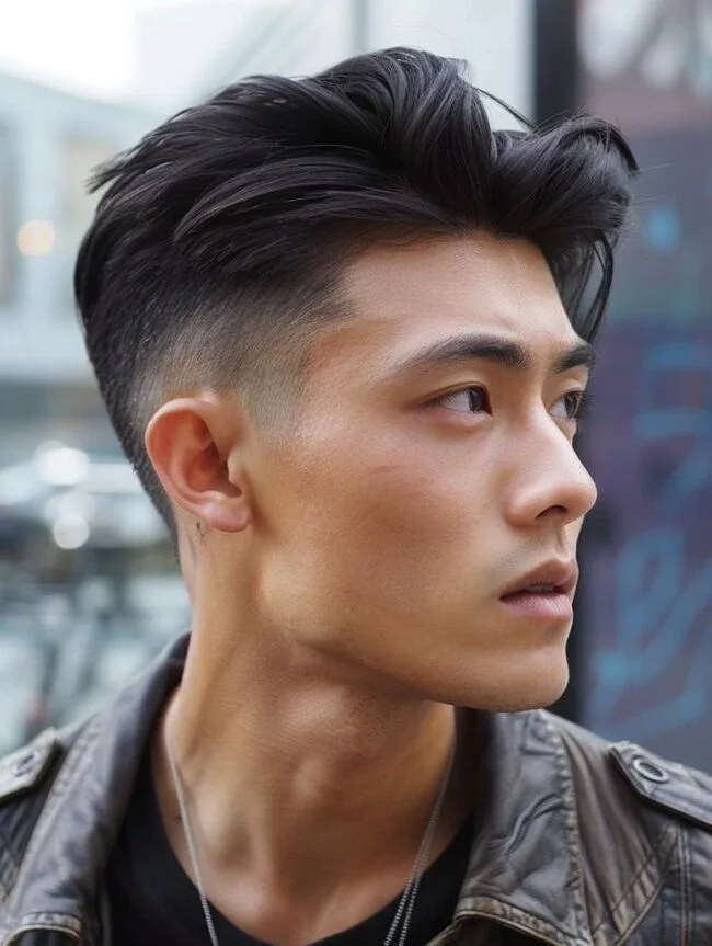Asian Taper Fade with Quiff