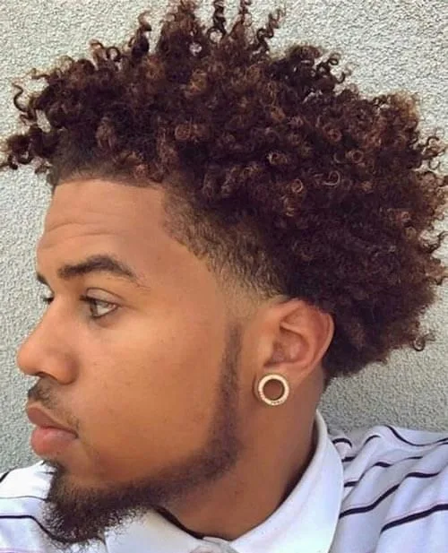 Long Curls With Mid Taper Fade