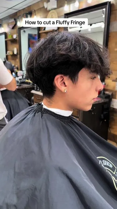 Low Taper Fade Fluffy Fringe