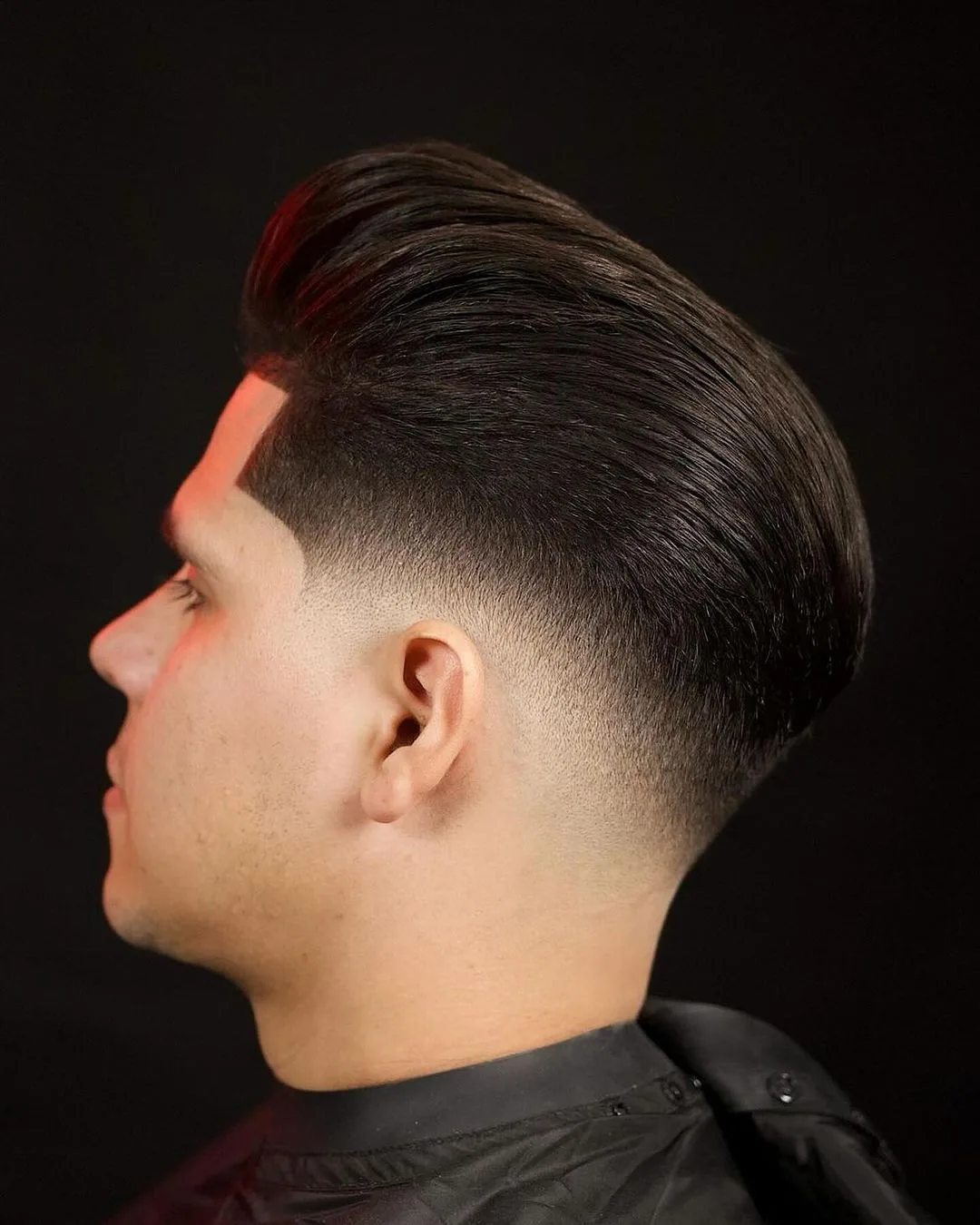 Slick Back with Low Drop Fade Slick Back with Low Drop Fade