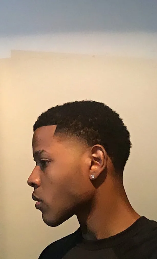 Short Cropped Hair with Low Taper Fade Black Men