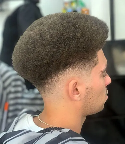 Big Afro with Low Drop Fade
