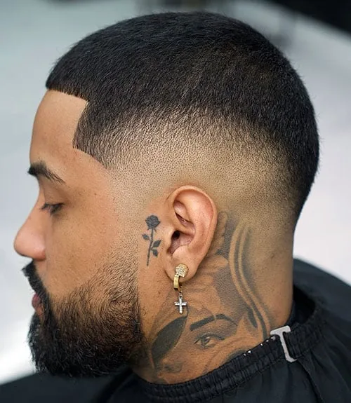 Buzz Cut with Mid Taper Fade
