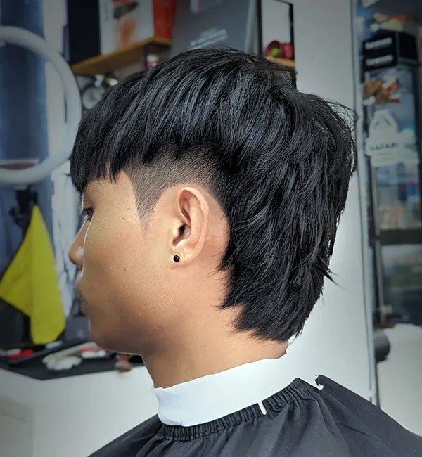 Low Taper Mullet Straight Hair