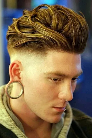 Comb Over Mohawk Fade