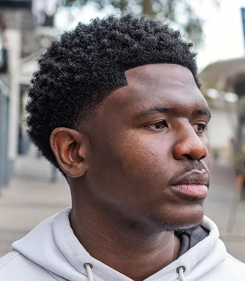 Curly Afro Taper Fade