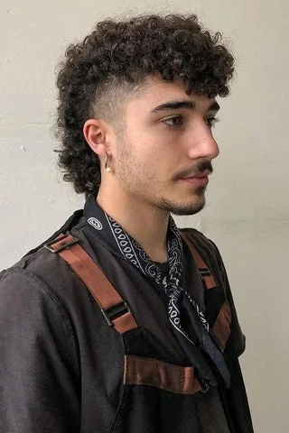 Curly Mohawk Fade Haircut