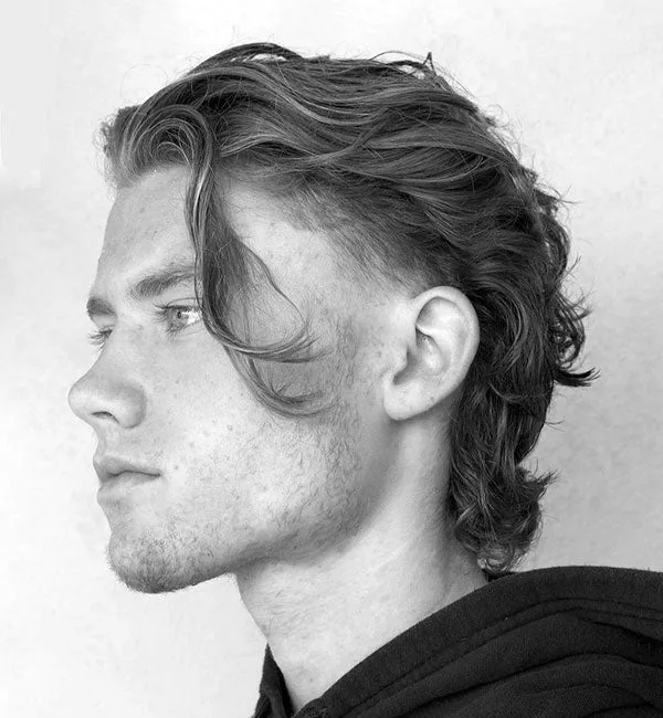 Flowing High Taper Mullet
