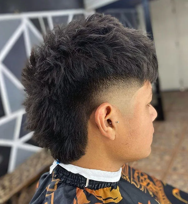 Fluffy High Taper Mullet