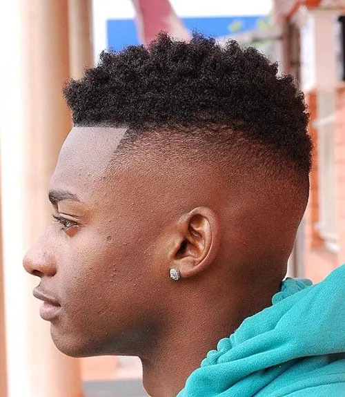 High Skin Fade with Short Afro Curls