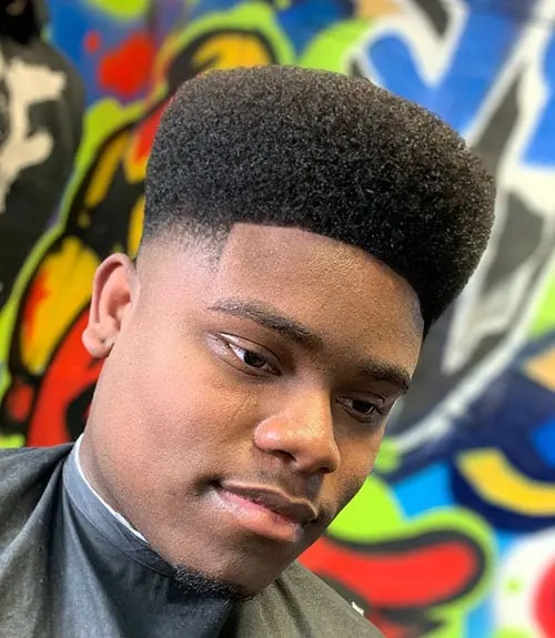 High Top Afro with Mid Fade