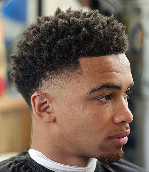 Kinky Afro Fade with Goatee