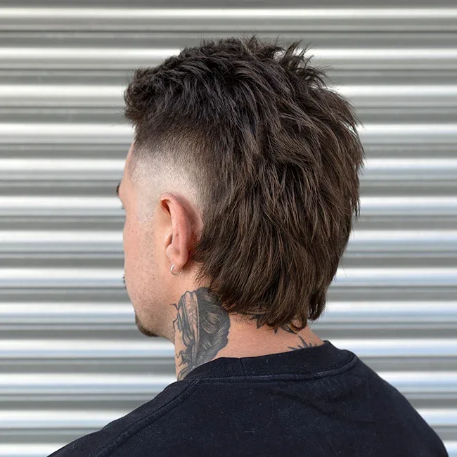 Mid-Fade Mullet Low Taper