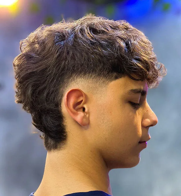 Messy High Taper Mullet with Texture
