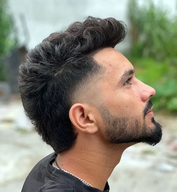 Quiff High Taper Mullet Fade