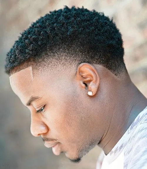 Short Temp Fade Afro