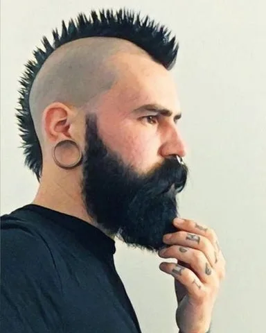 Short Mohawk and Beard