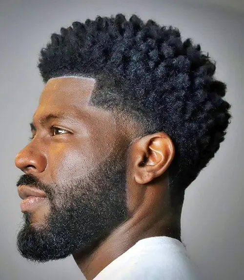 Sponged Afro with Low Temp Fade