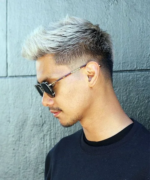 Spiky Low Taper Mullet Fade