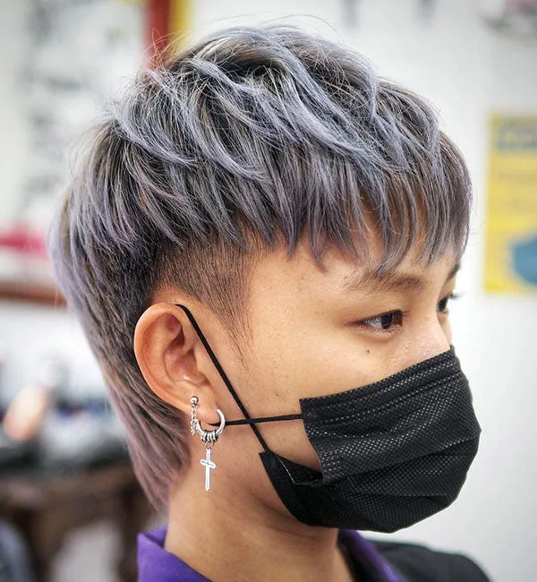 Two Block High Taper Mullet