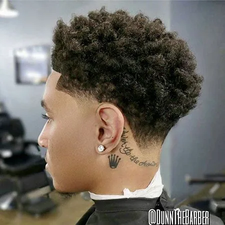 Low Taper with a Curly Top