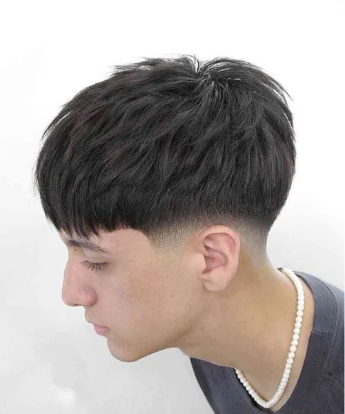 Blowout taper fade haircut