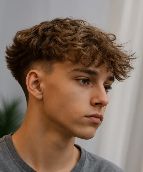 Blowout taper fluffy hair