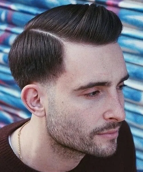 Comb Over Low Taper Fade