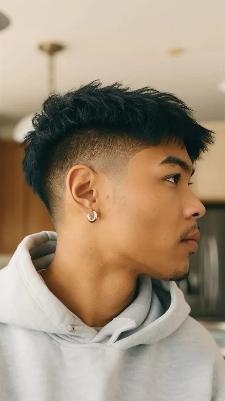 Mid Taper Fade Asian