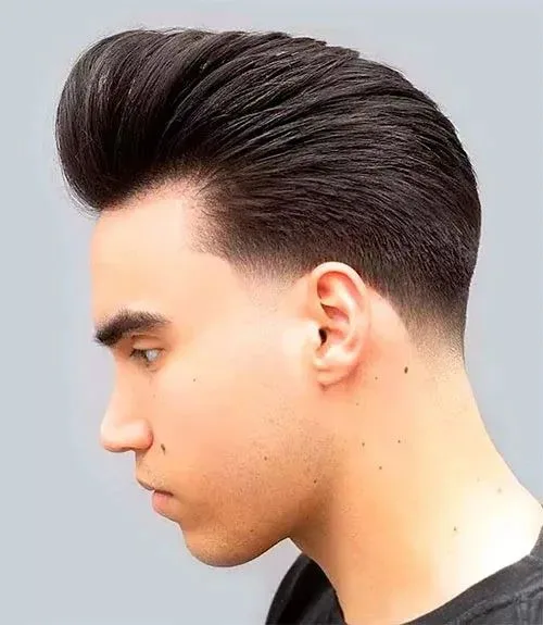 Pompadour Low Taper Fade Mullet