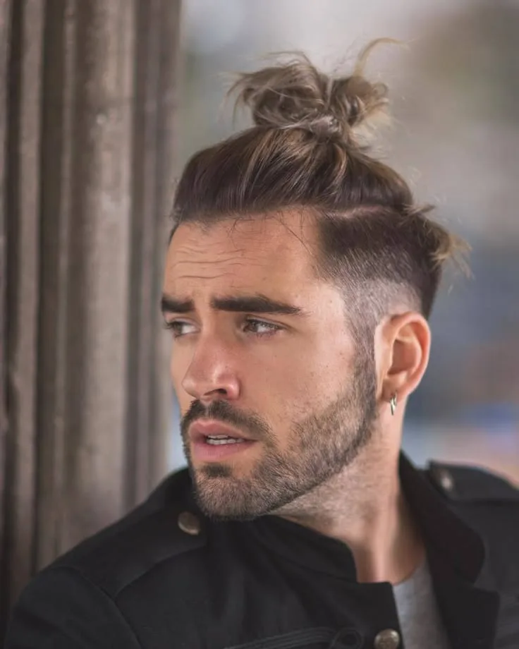 Side Part Man Bun