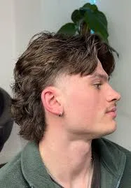 Middle Part Taper Fade Mullet Flow