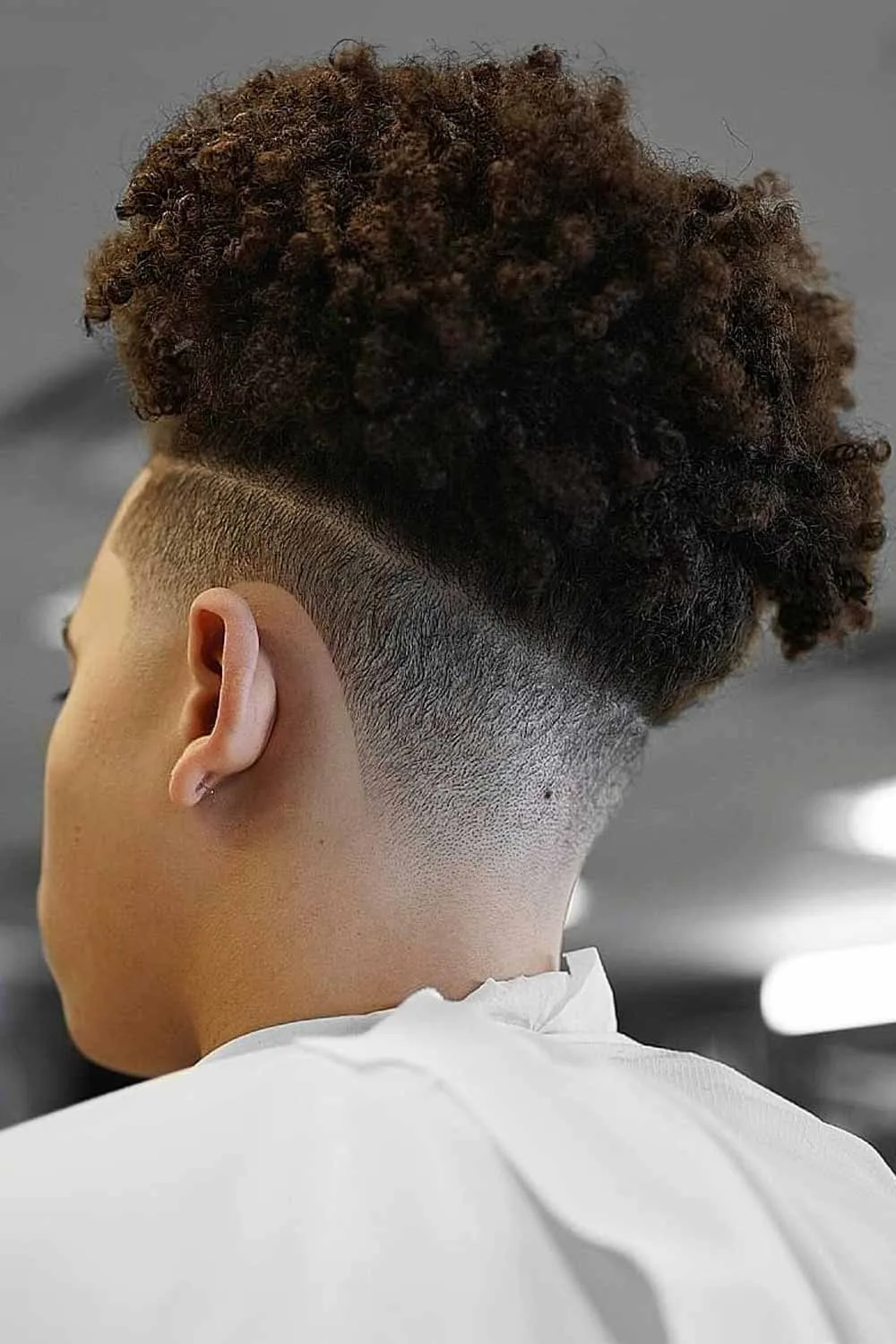 Mid Taper Fade Curly Top