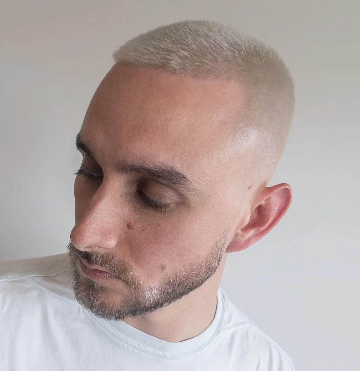 Bleached Buzz Cut Fade
