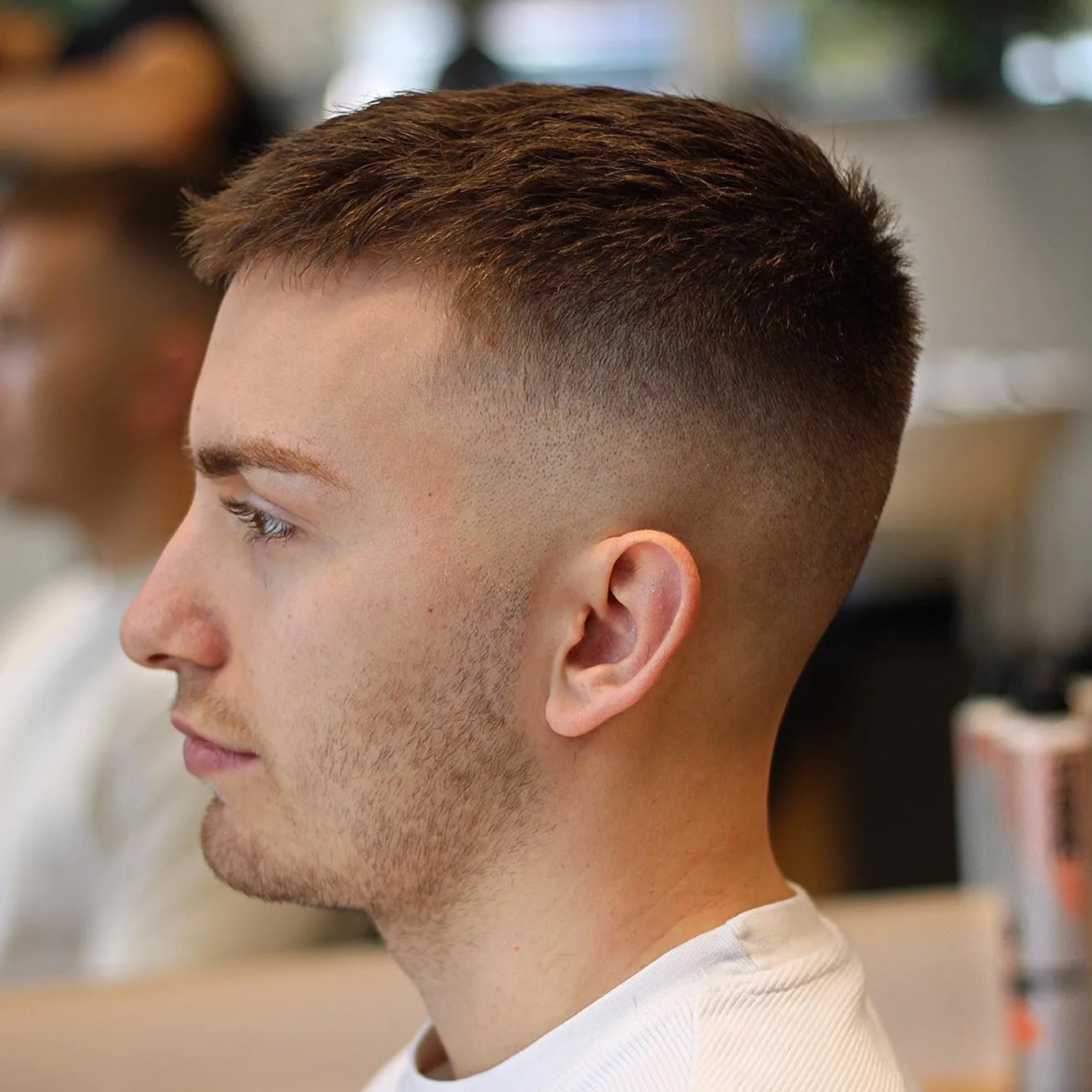 Buzz Cut with Short Fringe