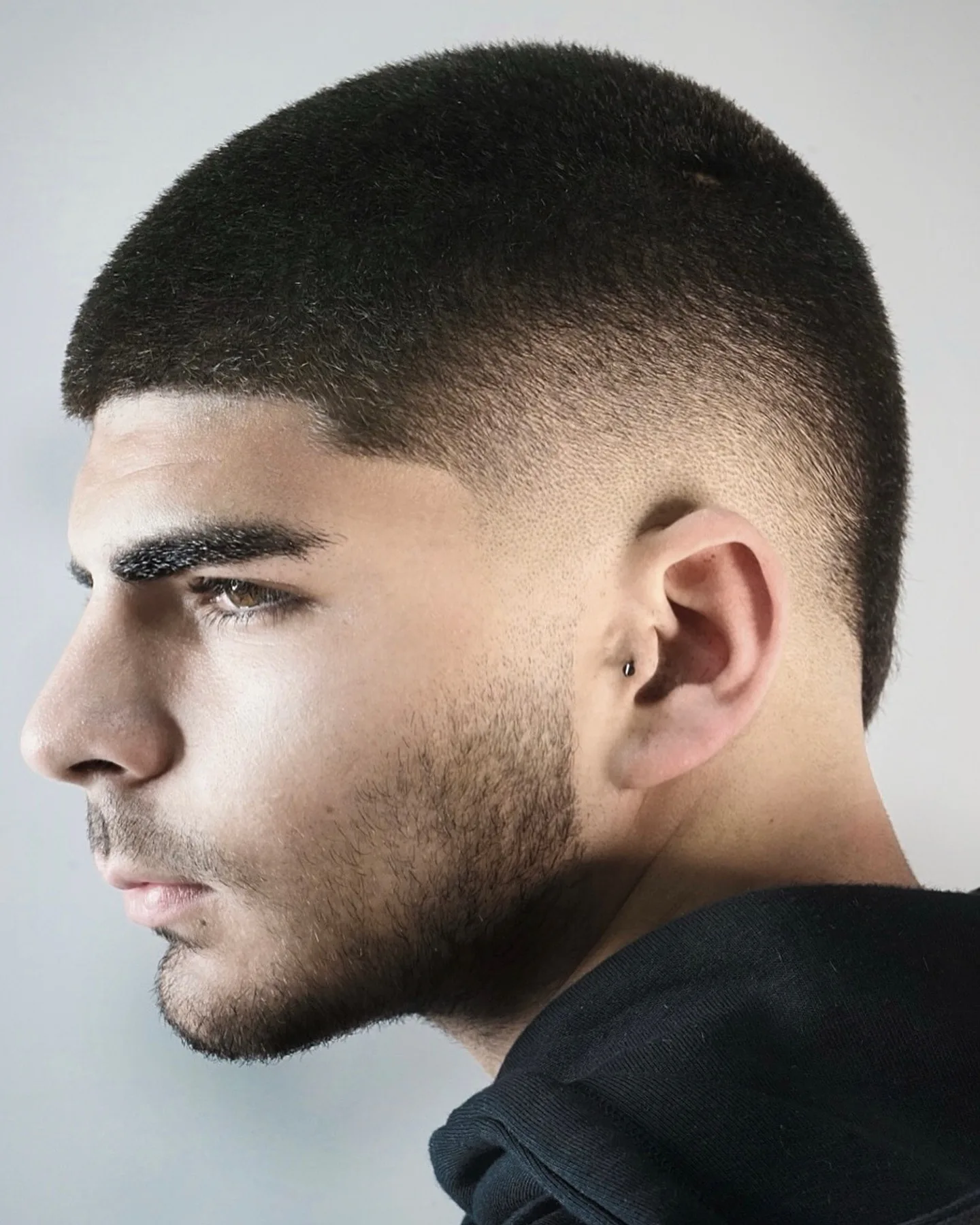 V-Shaped Burst Fade Buzz Cut