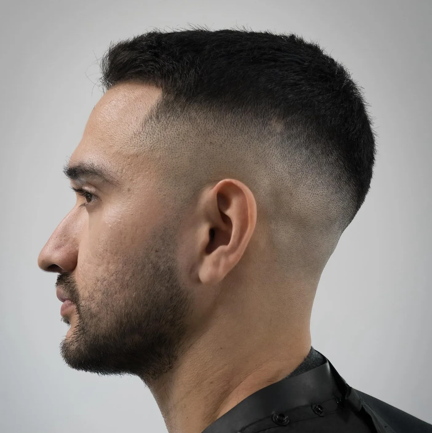Low-Contrast Buzz Cut Fade