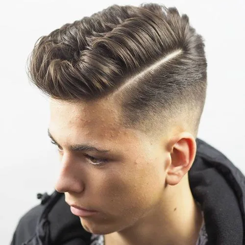 High Taper Fade with Side Part