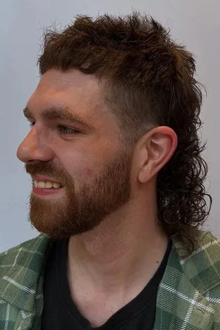 Curly Hair Edgar Mullet for Men