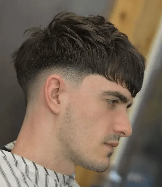 Messy Fringe Low Taper Fade