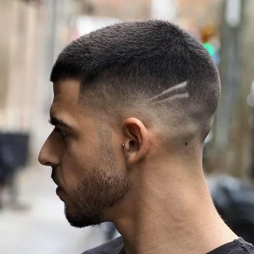 Designer Top with High Taper Fade Short Hair