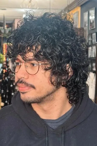 Shaggy Mullet Long Curly for Men