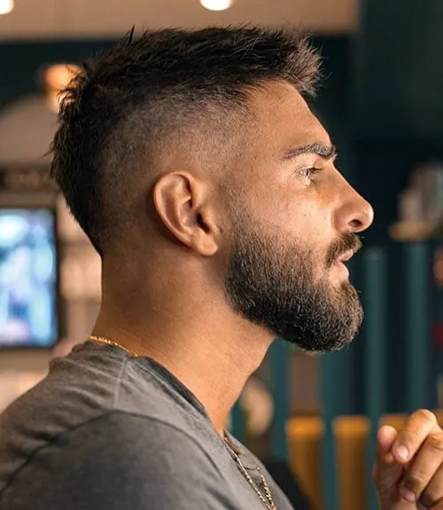 Faux Hawk with High Taper Fade Short Hair