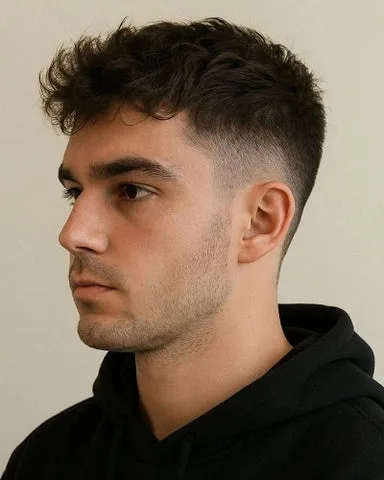 Textured Crop Mid Fade