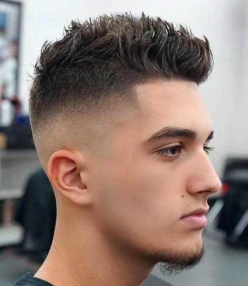 Spiky Hair on High Taper Fades